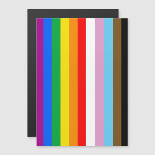 LGBTQ+ Fortschrittsflaggenstreifen Magneteinladung