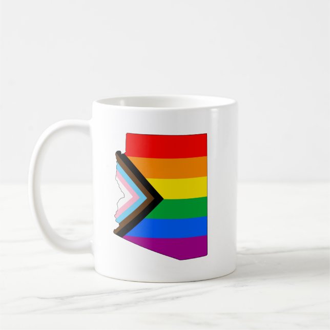 LGBTQ-Fortschrittspreis für den Staatsstolz Arizon Kaffeetasse (Links)