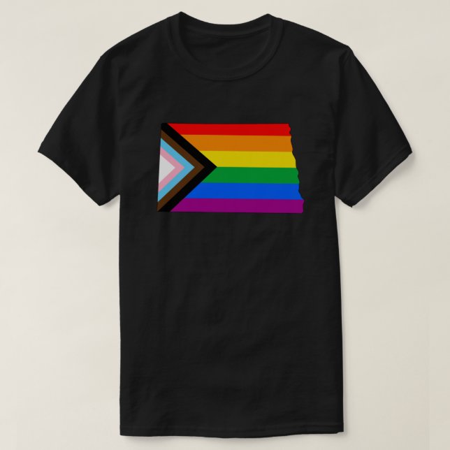LGBTQ-Fortschrittspreis für den Staatsstolz North  T-Shirt (Design vorne)
