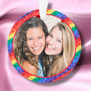 LGBTQ-Foto-Gay Pride-Regenbogenflagge Ornament