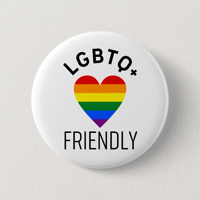 lgbtq freundliches Stolz Flaggensymbol Liebe Gay L Button (Vorderseite)