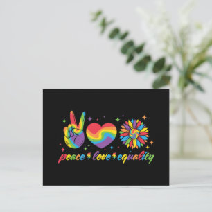 LGBTQ - Frieden, Liebe, Gleichheit Postkarte
