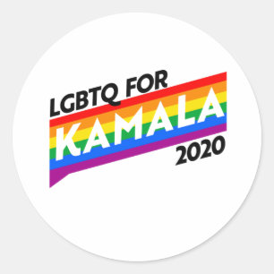 LGBTQ für KAMALA 2020 Runder Aufkleber