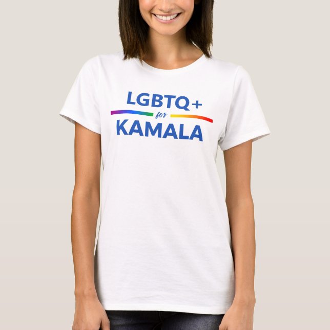 LGBTQ für Kamala Harris T-Shirt (Vorderseite)