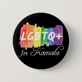 LGBTQ für Kamala Rainbow Gay Pride Button