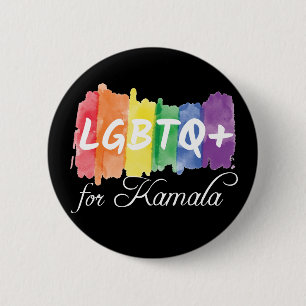 LGBTQ für Kamala Rainbow Gay Pride Button
