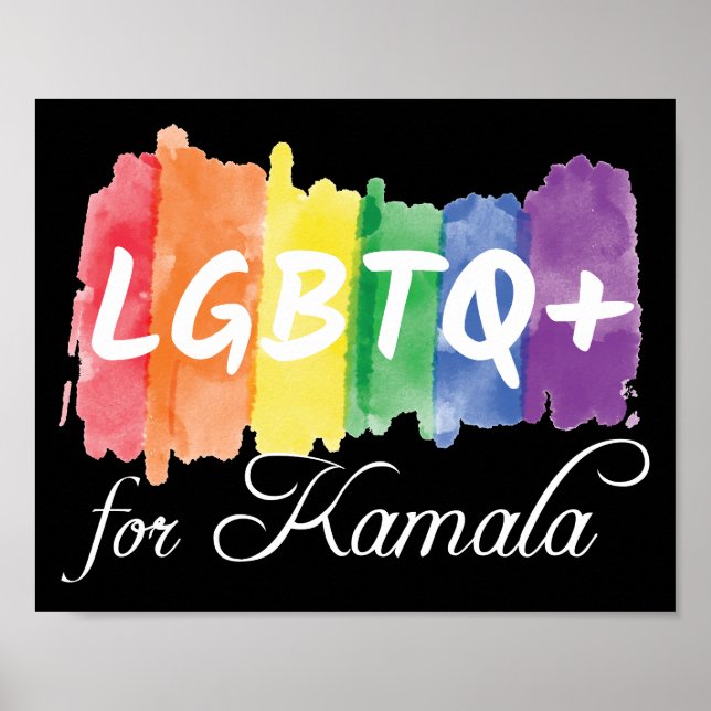 LGBTQ für Kamala Rainbow Gay Pride Poster (Vorne)