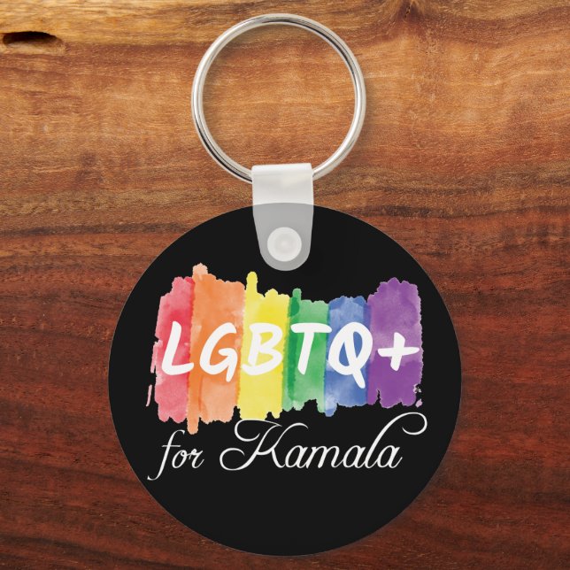LGBTQ für Kamala Rainbow Gay Pride Schlüsselanhänger (Vorderseite)