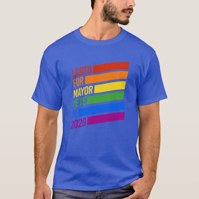 LGBTQ für Mayor Pete 2020 T-Shirt (Vorderseite)