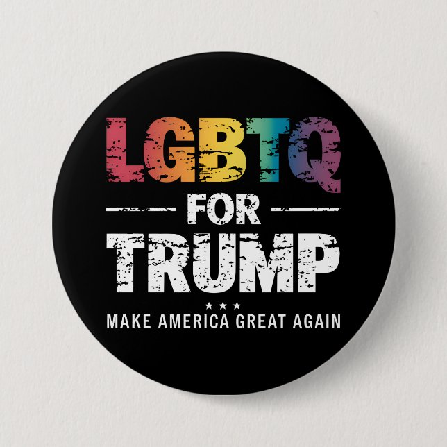 LGBTQ FÜR TRUMP GAY LESBIAN FÜR TRUMP 2024 BUTTON (Vorderseite)