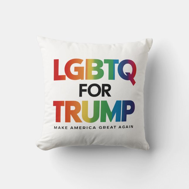 LGBTQ FÜR TRUMP GAY LESBIAN FÜR TRUMP 2024 KISSEN (Vorderseite)