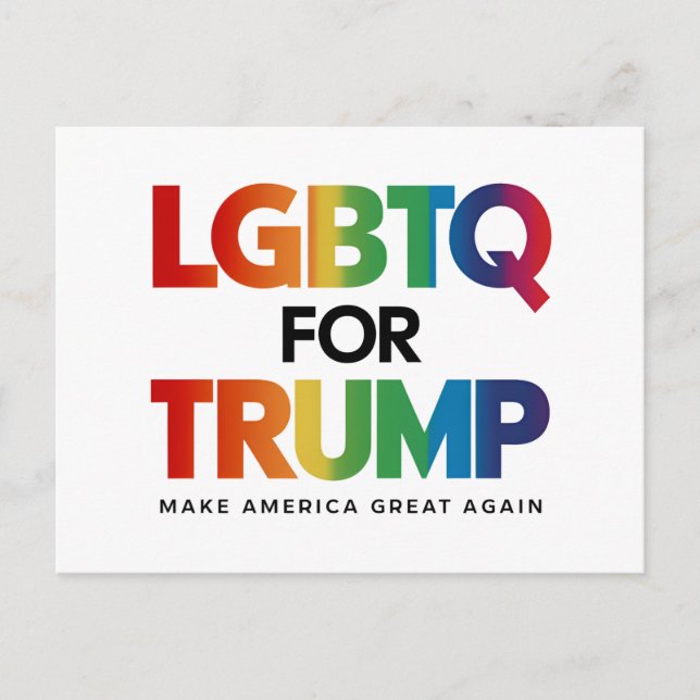 LGBTQ FÜR TRUMP GAY LESBIAN FÜR TRUMP 2024 POSTKARTE (Vorderseite)