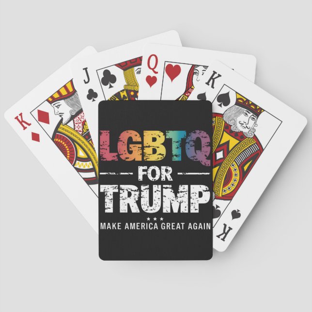 LGBTQ FÜR TRUMP GAY LESBIAN FÜR TRUMP 2024 SPIELKARTEN (Rückseite)