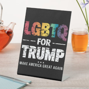 LGBTQ FÜR TRUMP SCHWUL LESBISCH FÜR TRUMP 2024 SOCKELSCHILD