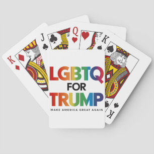 LGBTQ FÜR TRUMP SCHWUL LESBISCH FÜR TRUMP 2024  SPIELKARTEN