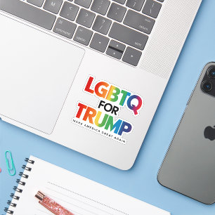 LGBTQ FÜR TRUMP SCHWULE LESBEN FÜR TRUMP 2024  AUFKLEBER