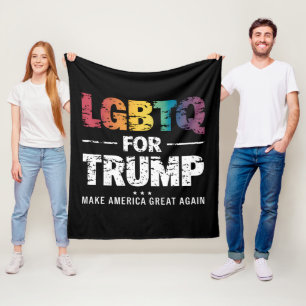 LGBTQ FÜR TRUMP SCHWULE LESBEN FÜR TRUMP 2024 FLEECEDECKE