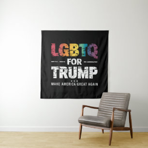 LGBTQ FÜR TRUMP SCHWULE LESBEN FÜR TRUMP 2024  WANDTEPPICH
