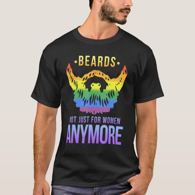 Lgbtq Gay Beard Que Rainbow T-Shirt (Vorderseite)