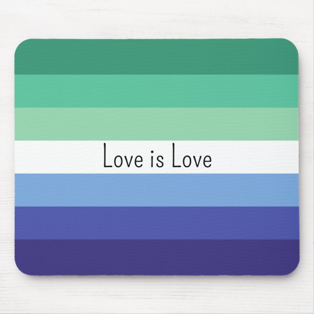 LGBTQ Gay Flag Liebe ist Liebe Benutzerdefinierter Mousepad (Vorne)