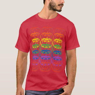 LGBTQ Gay Lesbian Pride Cute Jack O Lantern Pumpki T-Shirt