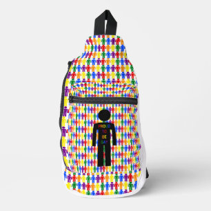 LGBTQ Gay Man Silhouette und Regenbogen Männer Crossbody Bag