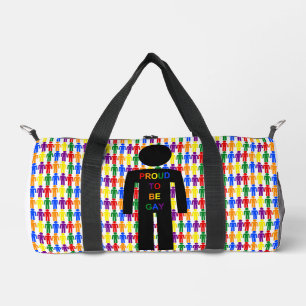 LGBTQ Gay Man Silhouette und Regenbogen Männer Duffle Bag