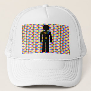 LGBTQ Gay Man Silhouette und Regenbogen Männer Truckerkappe