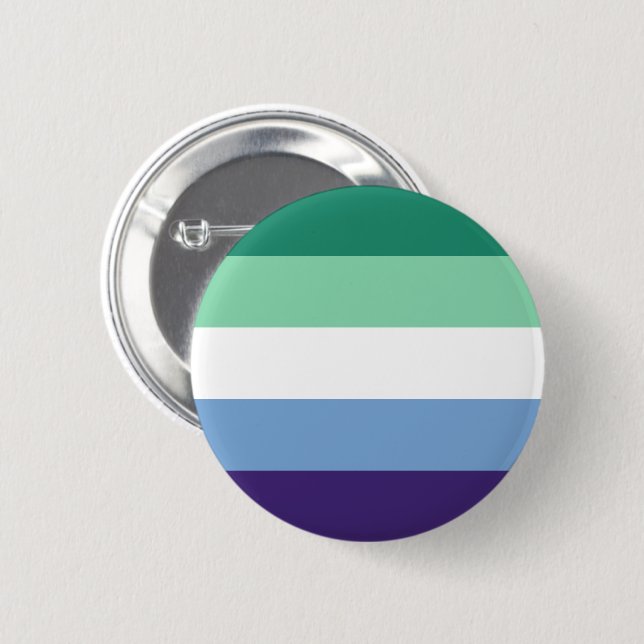 LGBTQ Gay Men-Flag Button (Vorne & Hinten)