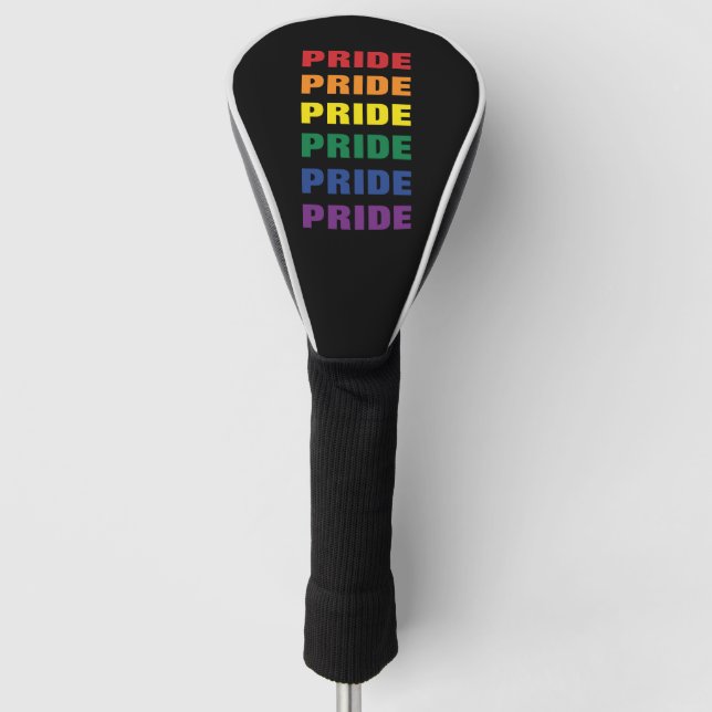 LGBTQ-Gay Pride Anpassbarer, mehrfacher Text Golf Headcover (Vorderseite)