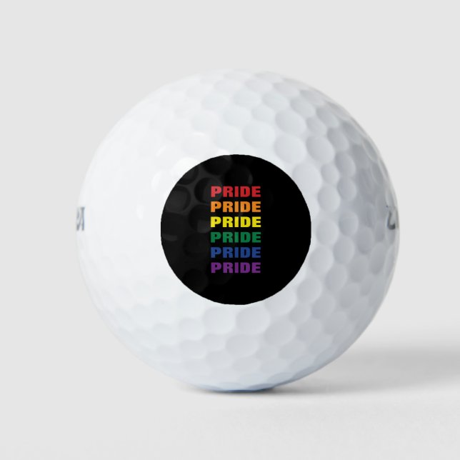 LGBTQ-Gay Pride Anpassbarer, mehrfacher Text Golfball (Vorderseite)