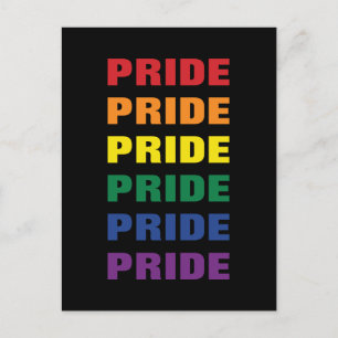 LGBTQ-Gay Pride Anpassbarer, mehrfacher Text Postkarte