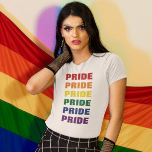 LGBTQ-Gay Pride Anpassbarer, mehrfacher Text T-Shirt