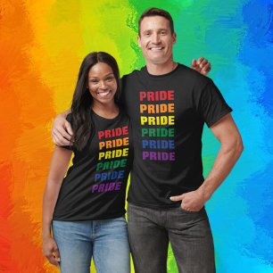 LGBTQ-Gay Pride Anpassbarer, mehrfacher Text T-Shirt