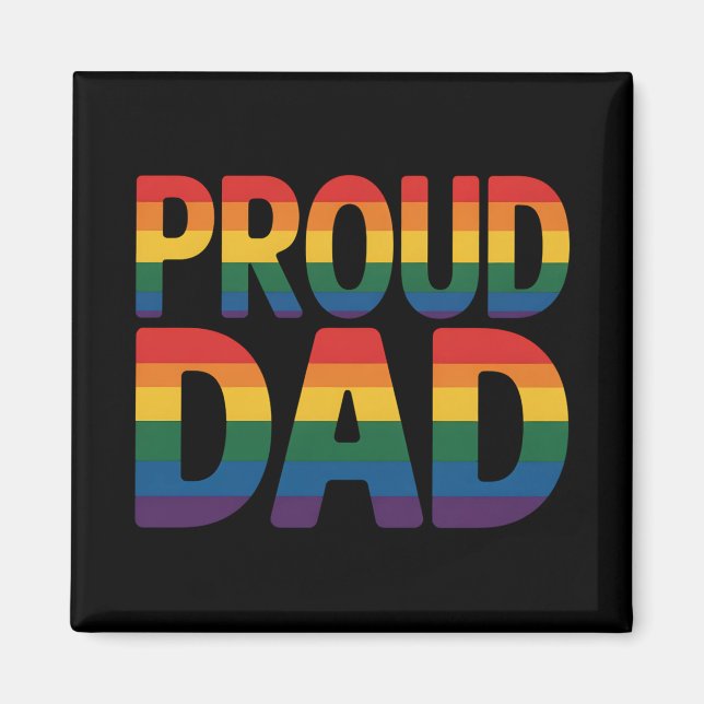 LGBTQ-Gay Pride der Proud-Vater-Familie Ally Rainb Magnet (Vorne)
