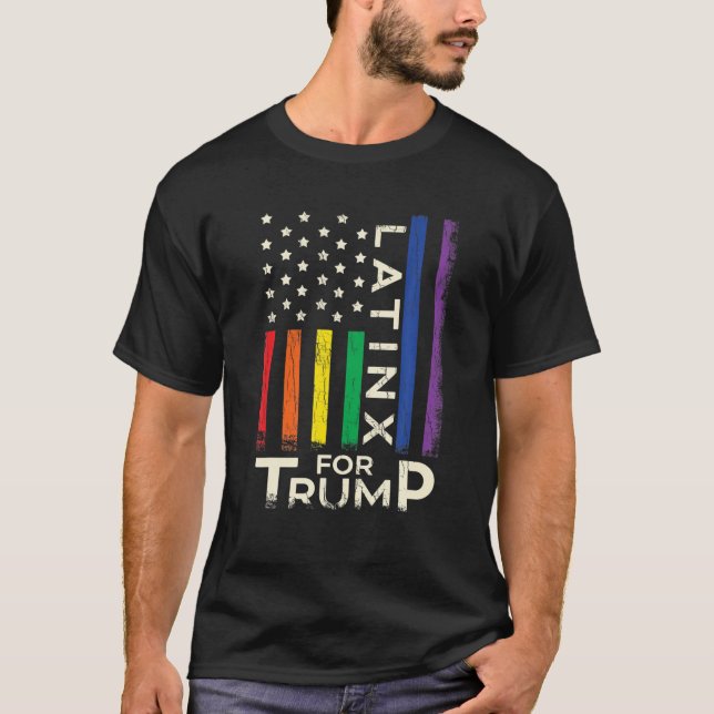 LGBTQ-Gay Pride LatinX für Trump-Wahlen 2020 in de T-Shirt (Vorderseite)