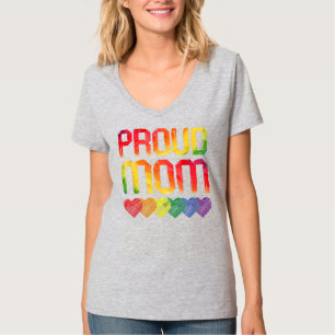 LGBTQ-Gay Pride mit hoher Mama Monat Regenbogenfla T-Shirt
