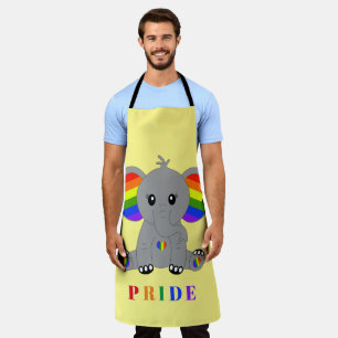 LGBTQ-Gay Pride - niedlicher Elefant mit Regenboge Schürze