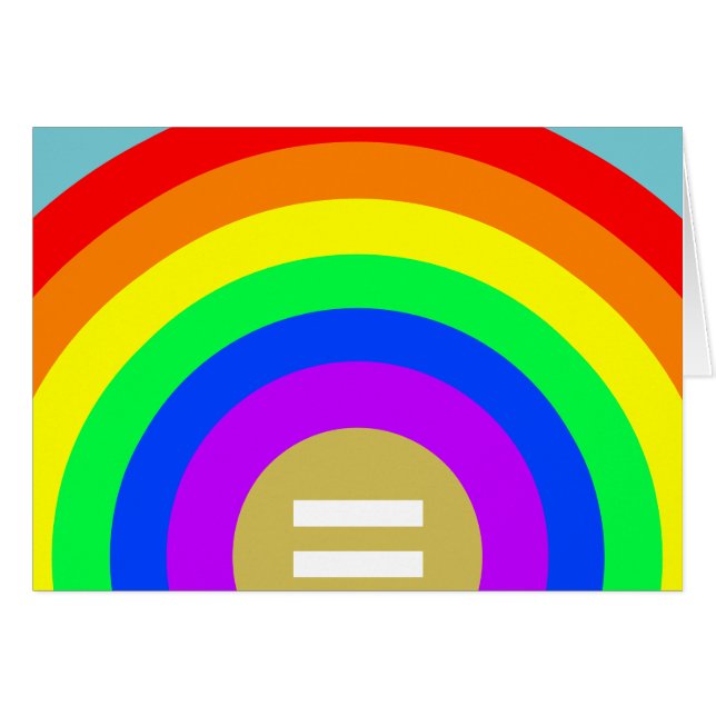 LGBTQ GAY PRIDE RAINBOW FARBE ZEIT FÜR GLEICHHEIT (Vorderseite (Horizontal))