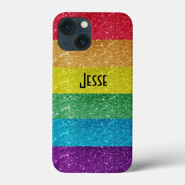 LGBTQ Gay Pride Rainbow Glitzer Flag Case-Mate iPhone Hülle (Rückseite)