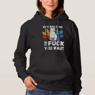 Lgbtq Gay Pride Rainbow Kiss Wer auch immer Sie Sa Hoodie