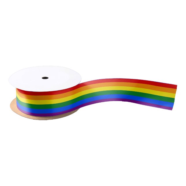 LGBTQ Gay Pride-Regenbogen-Flagge Satinband (Spule)