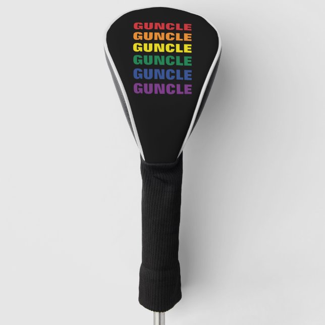 LGBTQ Gay Pride Spaß und lustige Gay Onkel Guncle Golf Headcover (Vorderseite)