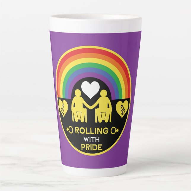 LGBTQ Gay Rollstuhl Behinderung Prix Milchtasse (Vorderseite)