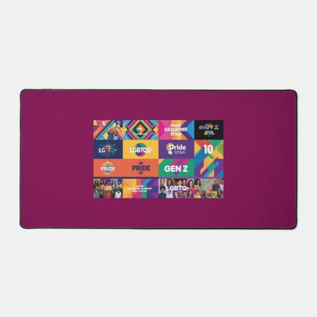 LGBTQ+ & Gen Z Computer Mouse Pad von ShelloCB Schreibtischunterlage (Vorderseite)