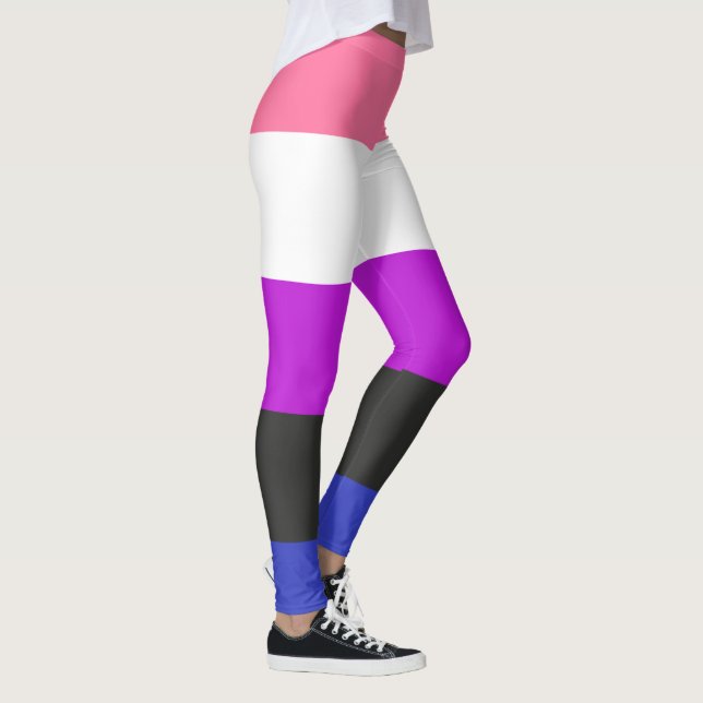 LGBTQ Genderfluid-Druckflagge Leggings (Rechts)