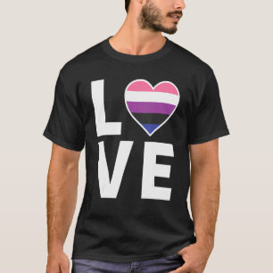 Lgbtq Genitalflagge Herz Lgbtqia+ Liebe Gende T-Shirt