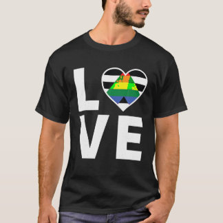 LGBTQ Geringe Flagge Herz LGBTQIA LIEBE Straig T-Shirt