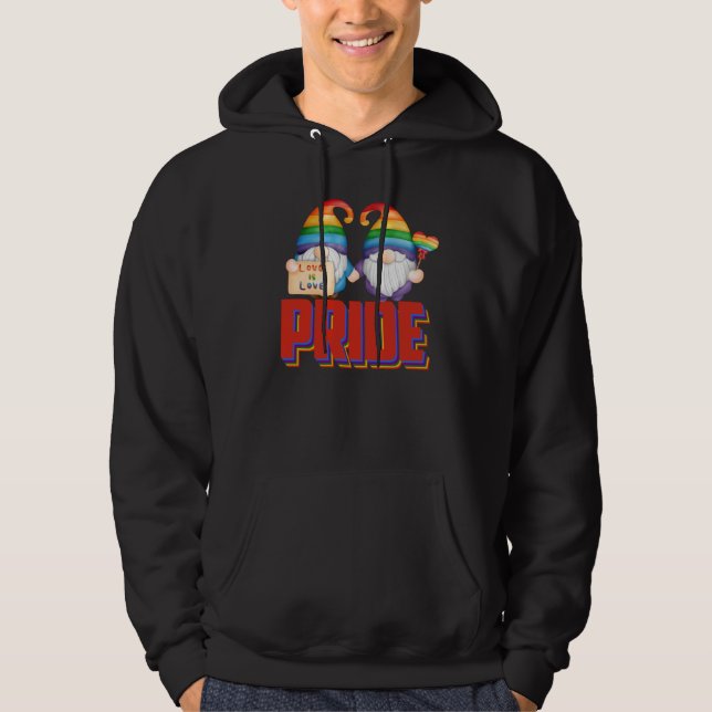 LGBTQ Gnome Pride Month 2023 Rainbow Gay Pride Par Hoodie (Vorderseite)
