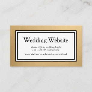 LGBTQ Gold Modern Wedding Website Umschließung Begleitkarte